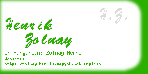 henrik zolnay business card